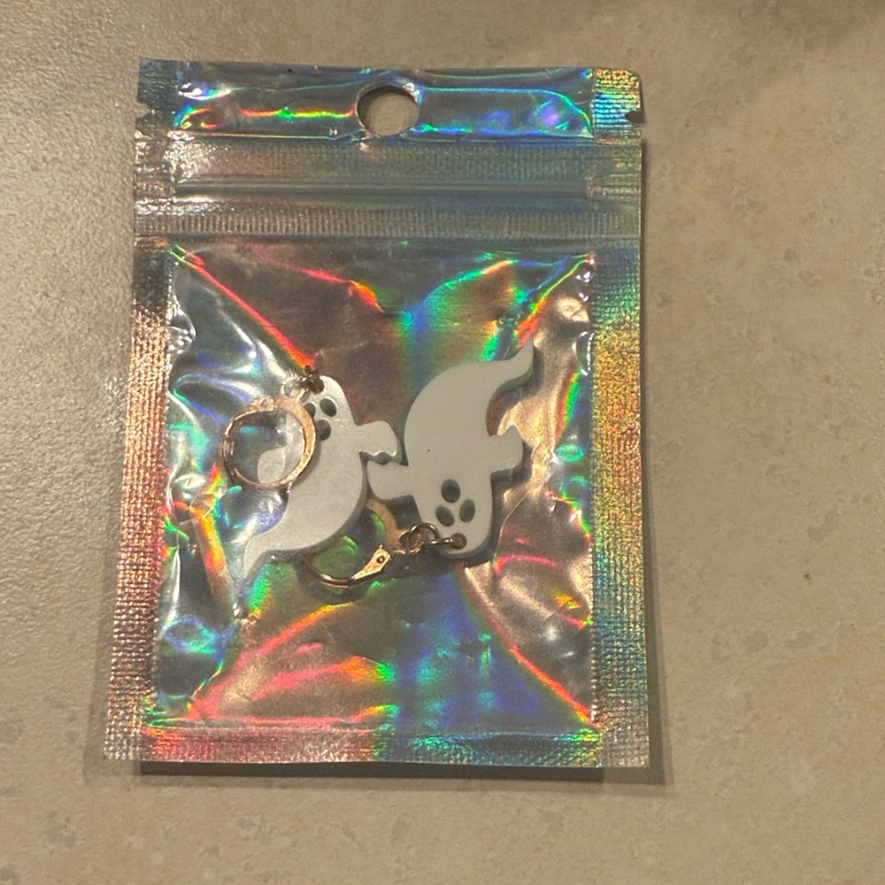 White Ghost Earrings